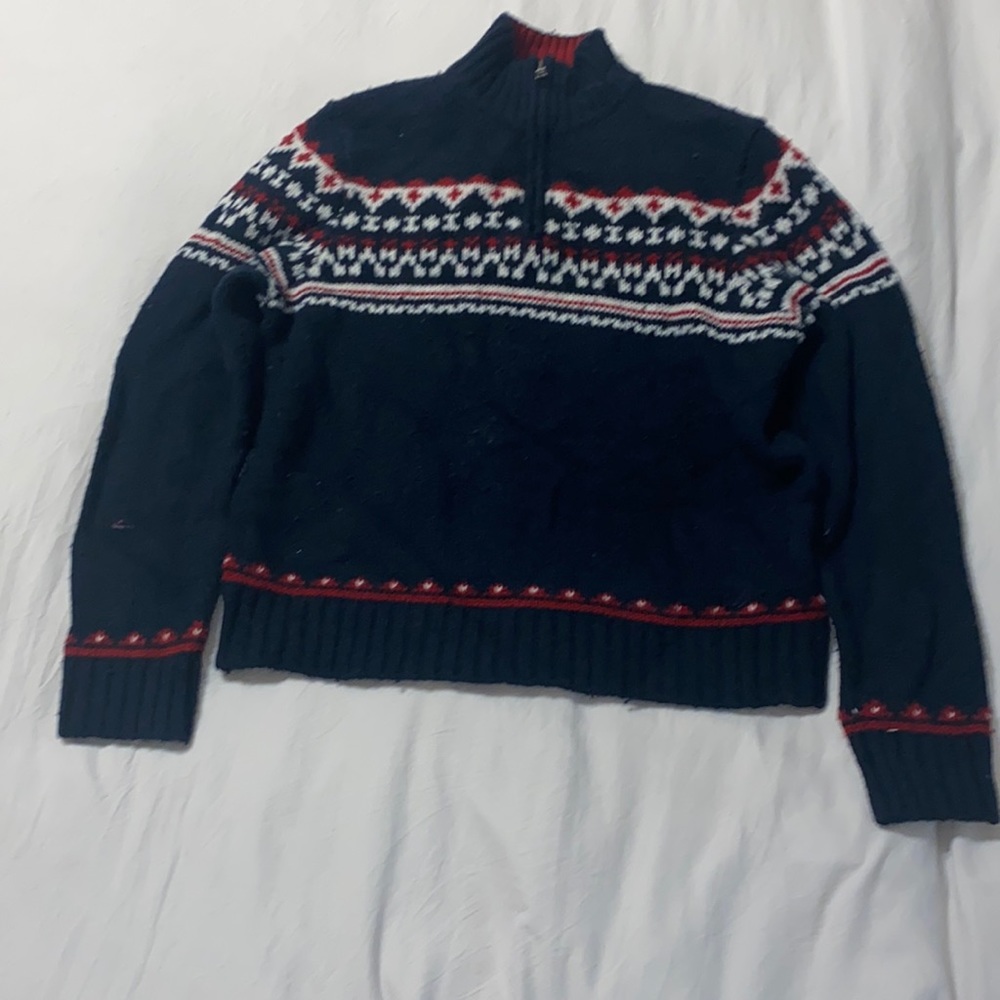 Nautical Quarter Zip Sweater